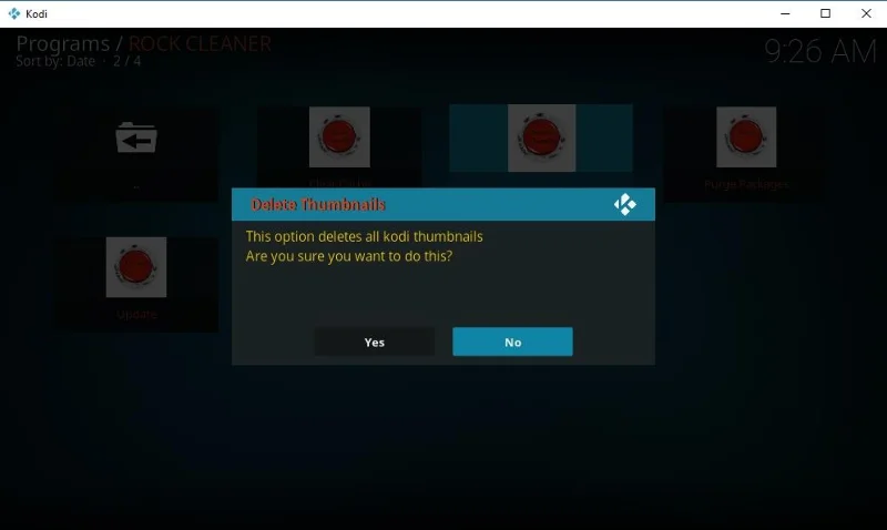Очистите Kodi с помощью Rock Cleaner из репозитория Rock Crusher