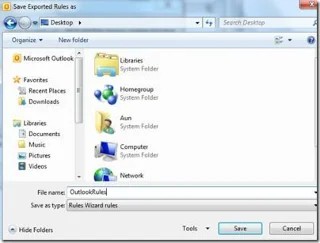 Outlook 2010: E-Mail-Regeln sichern/exportieren