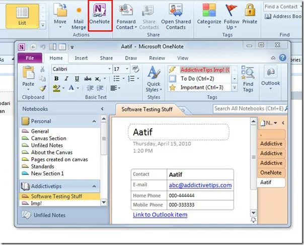 Руководство пользователя по контактам адресной книги Outlook 2010