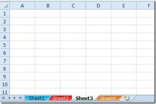 Excel 2010에서 시트 탭 색상을 변경하는 방법