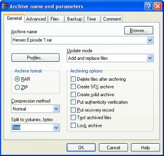 Dividir y fusionar archivos grandes con WinRar y HJSplit