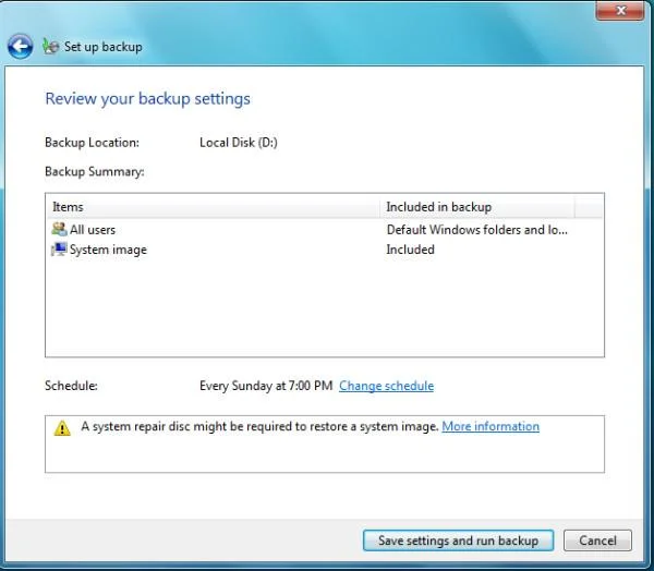 Windows 7で重要なファイル/フォルダをバックアップおよび復元する方法