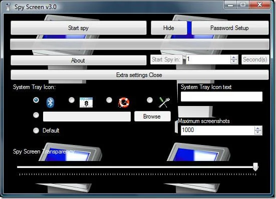 Spy Screen: software de monitoreo de actividad informática