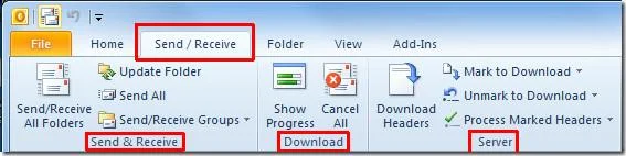 Outlook 2010 – Übersicht zum Senden/Empfangen