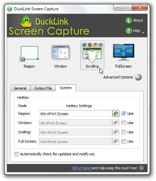 DuckLink 螢幕擷取提供自動捲動功能，可擷取長文檔