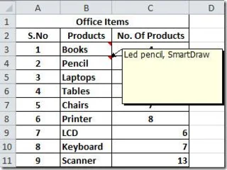 Kommentare in Excel 2010 einfügen