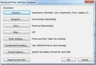 Microsoft Outlook 2010 보기 유형