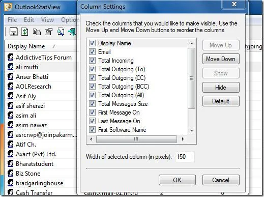 Statistiken zu Outlook-E-Mails mit Outlook StatView anzeigen