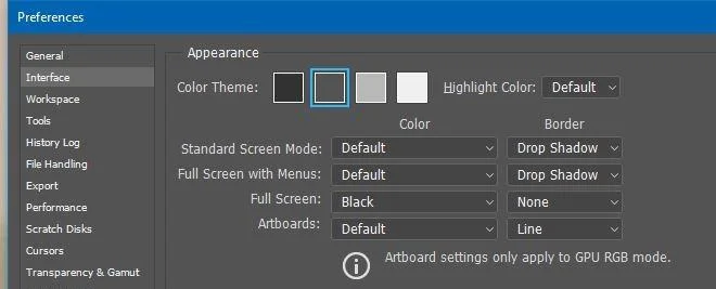Cómo configurar un tema claro u oscuro en Photoshop CC Cómo configurar un tema claro u oscuro en Photoshop CC