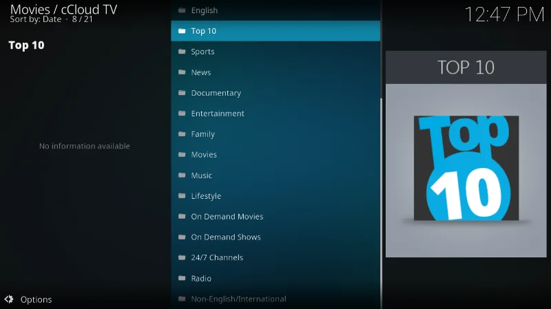 Дополнение CCloud TV для Kodi — установка и пошаговое руководство