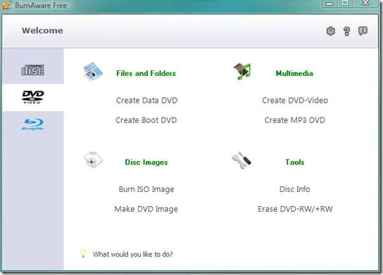 Cómo grabar discos Blu-ray, DVD o CD gratis con BurnAware