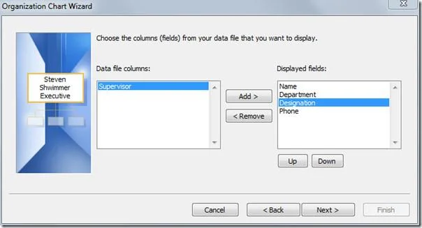 Organigramm in Visio 2010 aus Excel-Tabelle erstellen