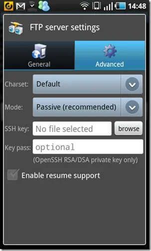 AndFTPはAndroid向けの優れたFTPサーバー/クライアントです