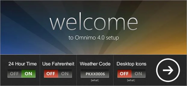 使用 Omnimo Rainmeter Skin 在 Windows 7 上取得 Windows 8 開始畫面