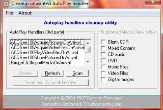 從 Windows 7/Vista/XP 中的選項清單中刪除自動播放處理程序