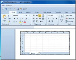 Excel-Tabelle in Word 2010-Dokument einfügen