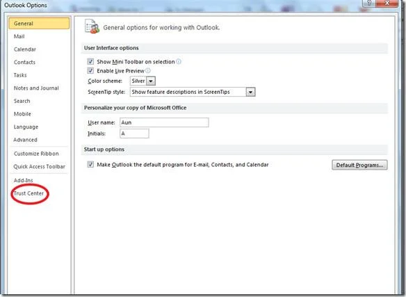 Outlook 2010: Bilder automatisch herunterladen
