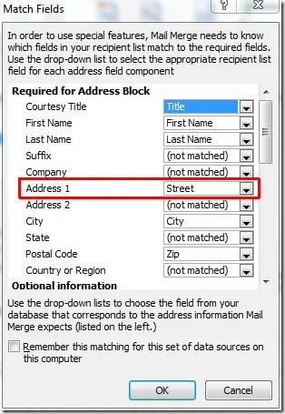 Seriendruck in Word 2010