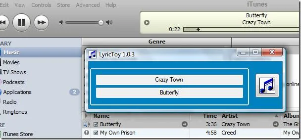 LyricToy – Download iTunes-songteksten
