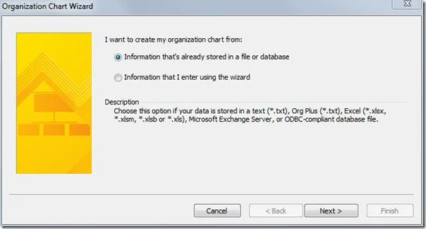 Organigramm in Visio 2010 aus Excel-Tabelle erstellen