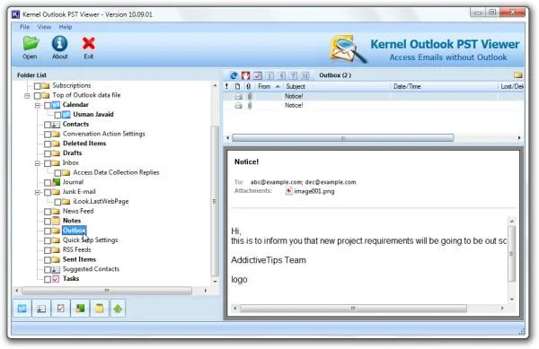 So öffnen Sie PST- und OST-Dateien ohne Outlook 2010
