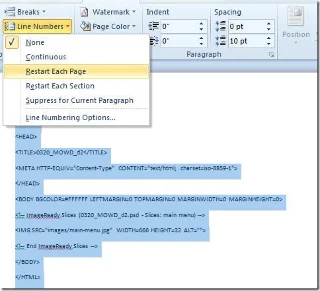 Word 2010: Zeilennummer in Dokument einfügen