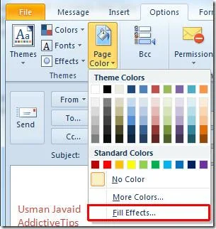 Outlook 2010: Hintergrundbild im E-Mail-Erstellungsfenster hinzufügen