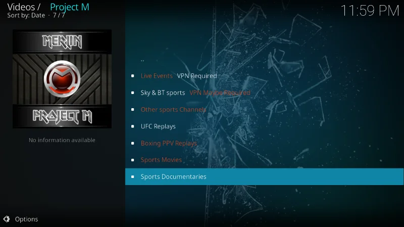 Project M Add-on für Kodi – Installation und Funktionen