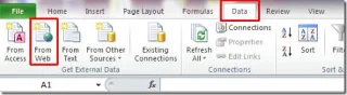 Excel 2010: Webdatenblatt importieren und darauf zugreifen