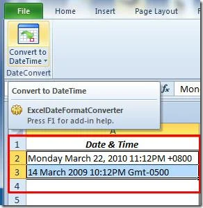 Excel-Datums- und Zeitkonverter