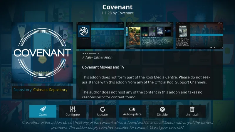 Aggiungi il provider Alluc: ottieni più link in Covenant