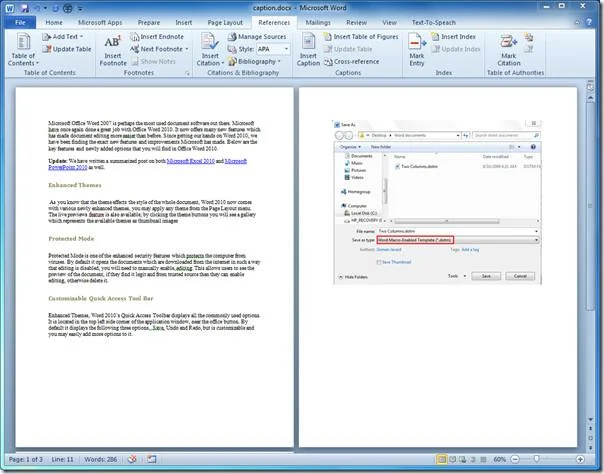 Beschriftungen und Querverweise in Word 2010 einfügen