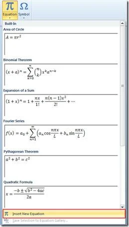 Fügen Sie mathematische Gleichungen mit dem Formel-Editor von Word 2010 hinzu