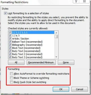 Limita la modifica al documento Word 2010 protetto