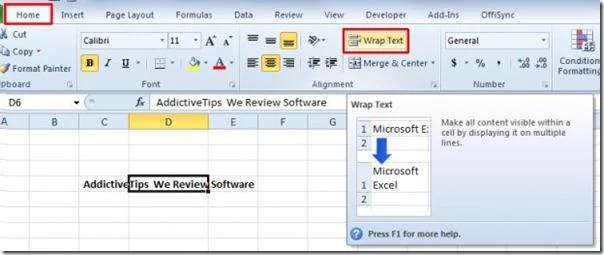 Excel 2010: So brechen Sie Text in Zellen um