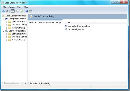 Disabilita/abilita l'accesso al pannello di controllo di Windows 7