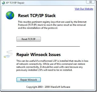 修復 WinSock LSP 問題並重設 TCP/IP 堆疊以修復 Internet 連接
