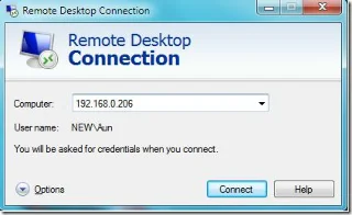 Utilizzo della connessione desktop remoto in Windows 7