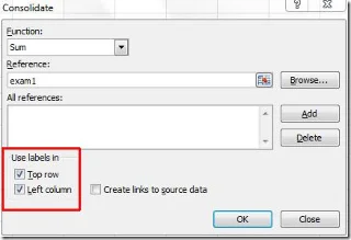 Unire fogli di calcolo utilizzando il consolidamento dei dati in Excel 2010