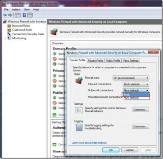 Windows 7 防火牆出站保護