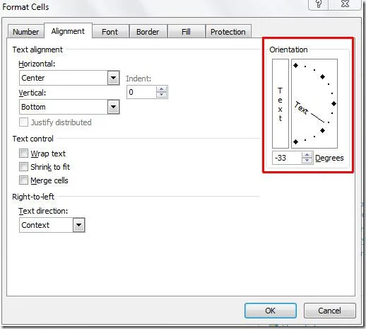 Excel 2010: Ausrichtung von Text in Zellen ändern
