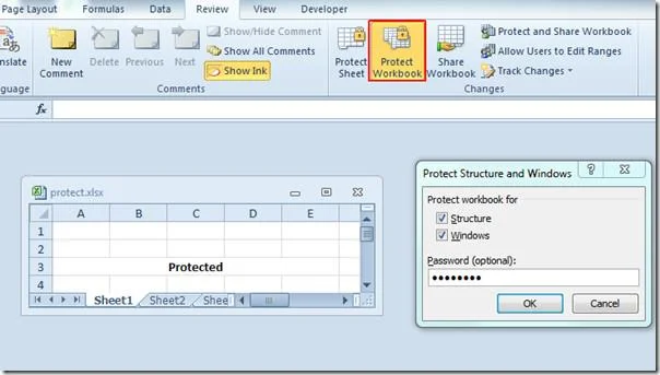 Excel 2010: Tabellenkalkulation mit Kennwort schützen