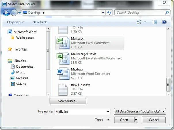 Seriendruck in Word 2010