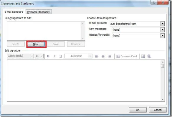 Come aggiungere firme in Outlook 2010