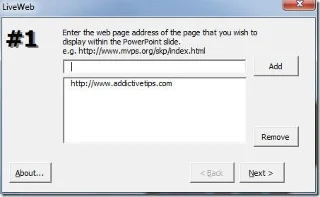 Einfügen von Live-Webseiten in die PowerPoint-Präsentationsfolie