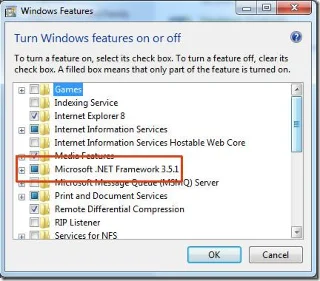 Desinstalar .NET Framework de Windows 7