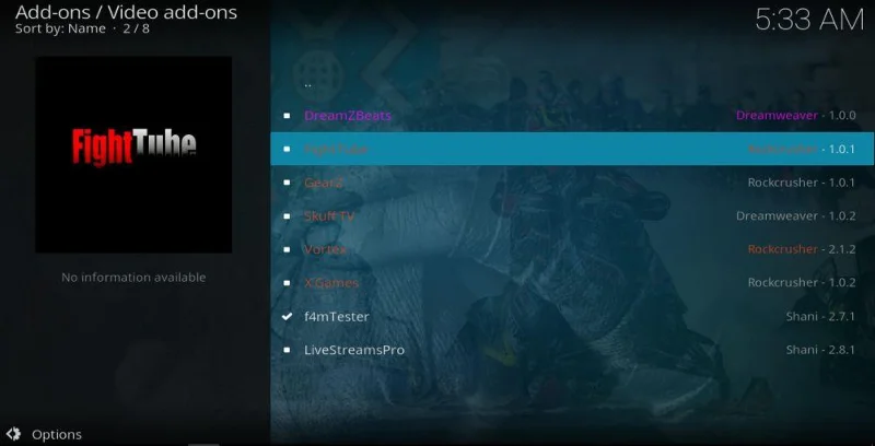 FightTube Kodi Addon – Tolles Add-on für Kampfsportarten