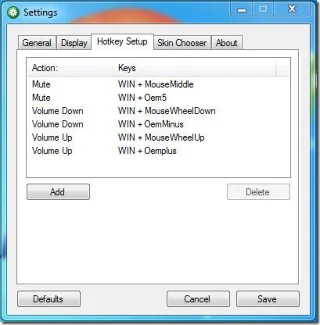 Indicador de control de volumen en pantalla para Windows