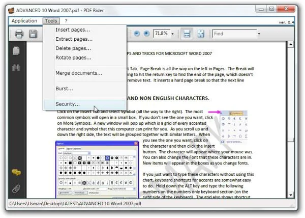 PDF Rider es un excelente software de gestión de PDF de código abierto
