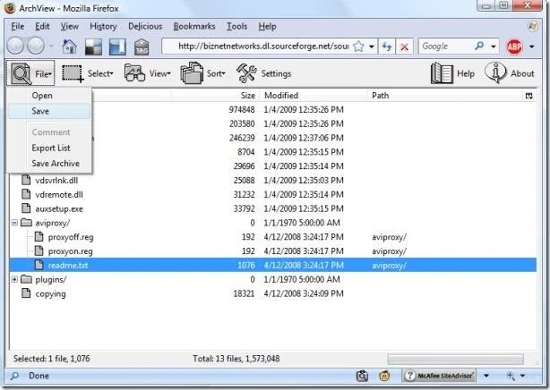 2 modi per estrarre/visualizzare qualsiasi file di archivio prima di scaricarlo